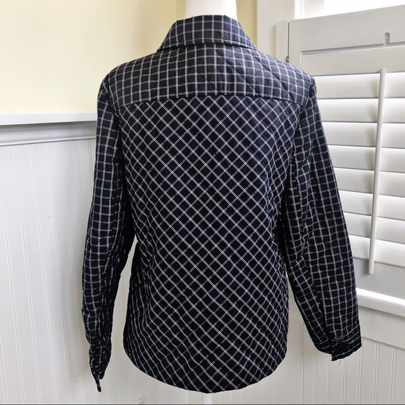 Jones NY EUC Lightweight Quilted Plaid Jacket - M - Picture 2 of 6